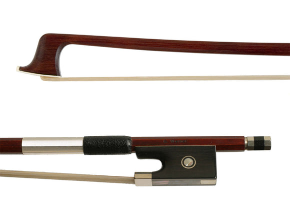 G. Werner Fine Quality Silver Mounted Pernambuco Octagonal Violin Bow, beginner, student, entry level, Dorfler, hand-picked and inspected by TEO musical Instruments, London Ontario