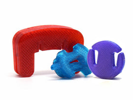 Viowiess 3D Printed Cello Mutes, blue, black, red, green, purple, hand-picked and inspected by Violins and such, with TEO musical Instruments, London Ontario Canada