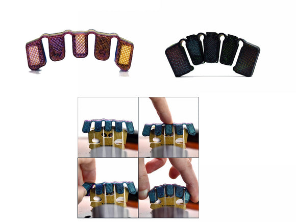 Viowiess Catrpilr 3D Printed Violin Mutes, blue, black, red, green, purple, hand-picked and inspected by Violins and such, with TEO musical Instruments, London Ontario Canada