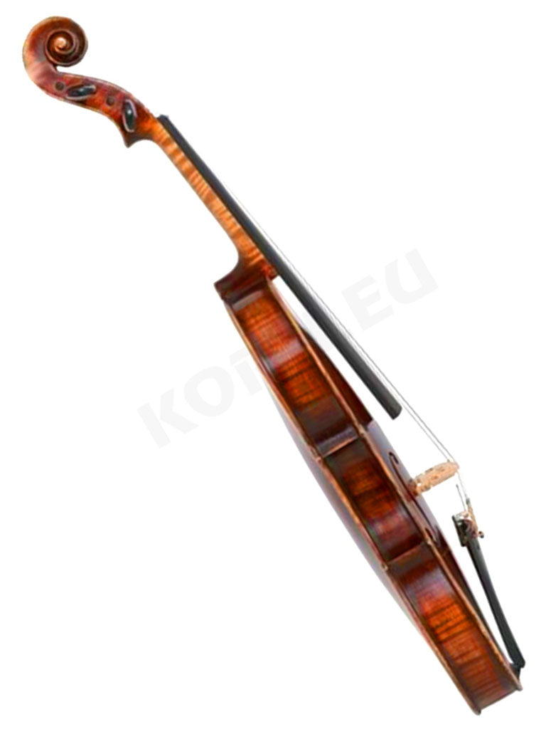 Germania 10 Paris Antiqued Violin, side angle, adjusted at TEO musical Instruments