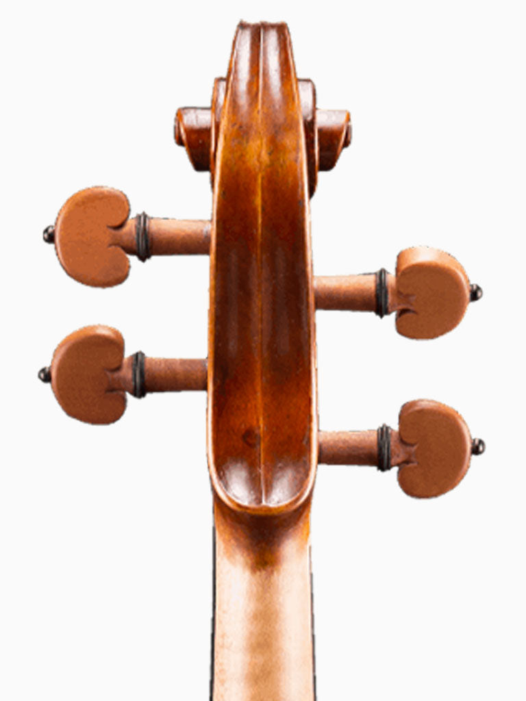 Andreas Eastman Standard VL405 and Advanced VL415 Violins, scroll, adjusted at TEO musical Instruments