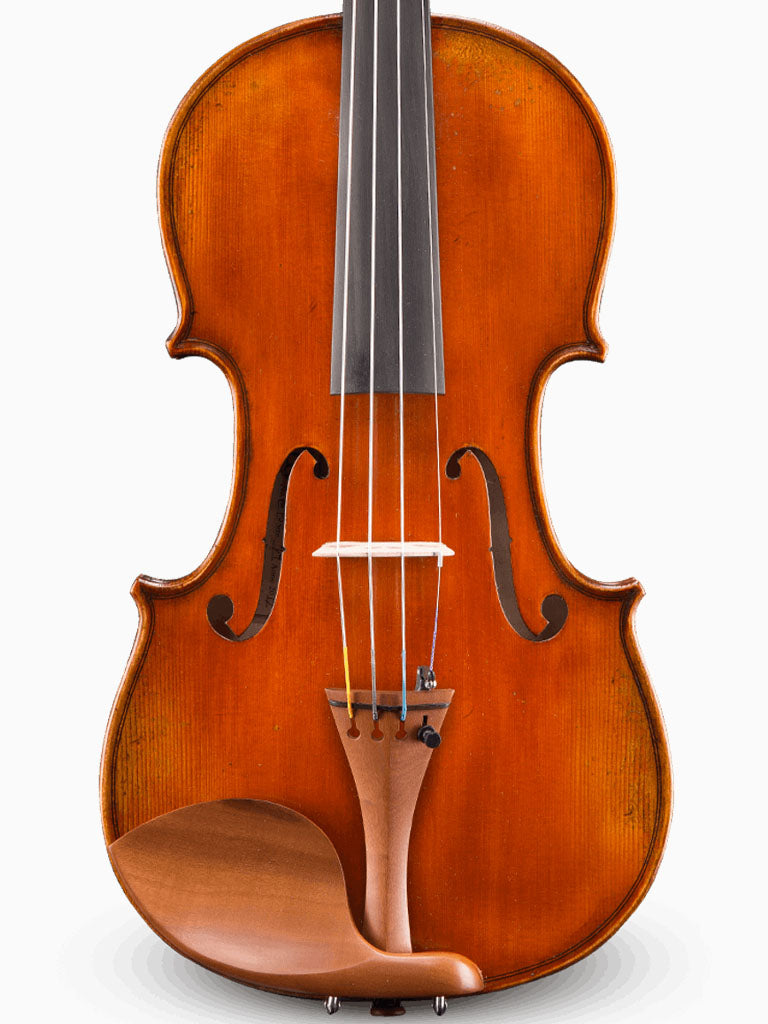 Andreas Eastman Standard VL405 and Advanced VL415 Violins, front angle, adjusted at TEO musical Instruments
