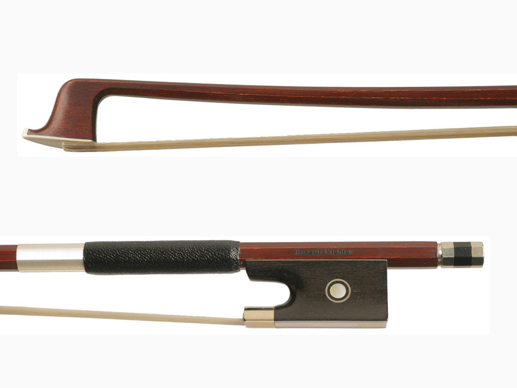 Joseph Richter Better Quality Silver Mounted Brazilwood Octagonal Violin Bow, beginner, student, entry level, Dorfler, hand-picked and inspected by TEO musical Instruments, London Ontario