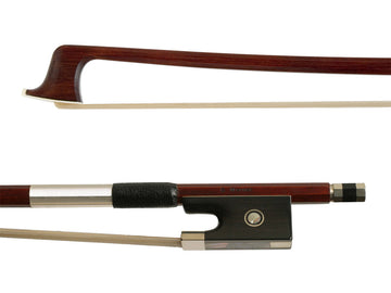 G. Werner Fine Quality Silver Mounted Pernambuco Octagonal Violin Bow, beginner, student, entry level, Dorfler, hand-picked and inspected by TEO musical Instruments, London Ontario