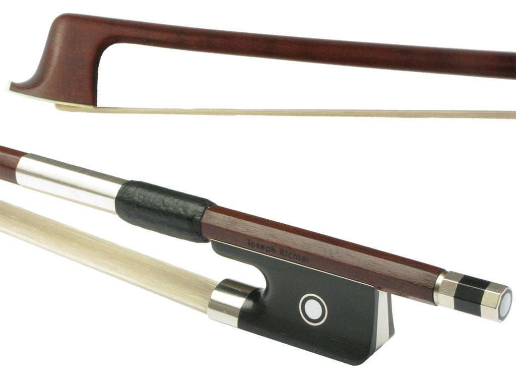 Joseph Richter Better Quality Silver Mounted Brazilwood Round Viola Bow, beginner, student, entry level, Dorfler, hand-picked and inspected by TEO musical Instruments, London Ontario