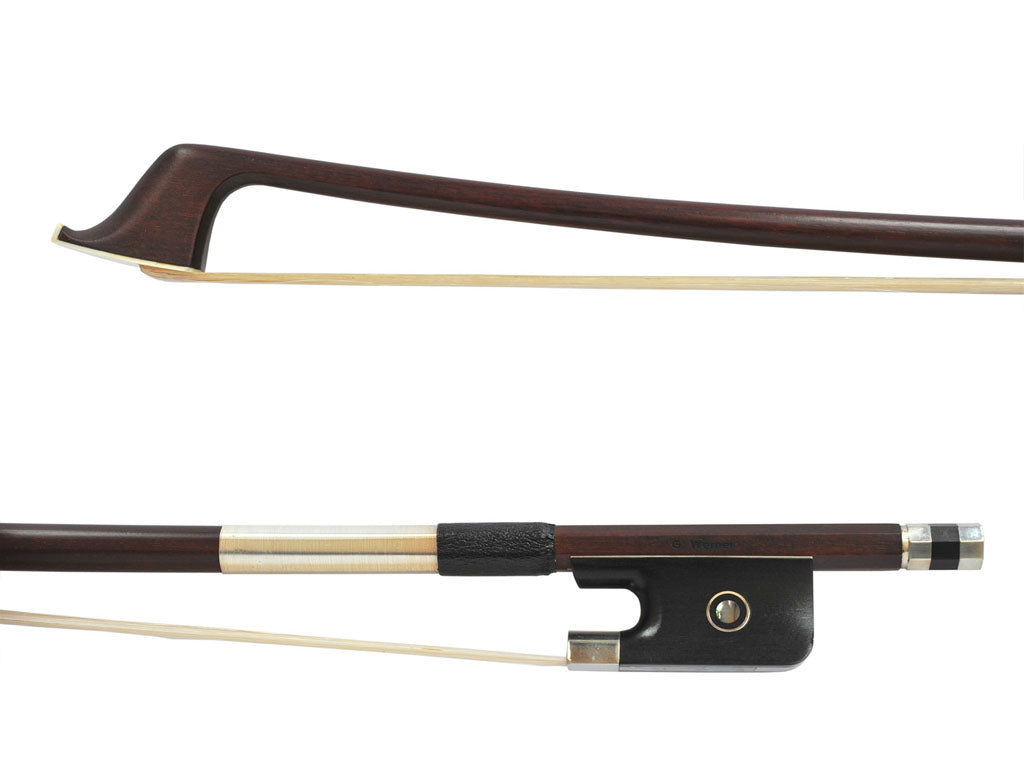 G. Werner Better Quality Silver Mounted Pernambuco Round Cello Bow, beginner, student, entry level, Dorfler, hand-picked and inspected by TEO musical Instruments, London Ontario