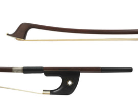 Joseph Richter Better Quality Silver Mounted Brazilwood Octagonal German Style Double Bass Bow, beginner, student, Dorfler, hand-picked and inspected by TEO musical Instruments, London Ontario