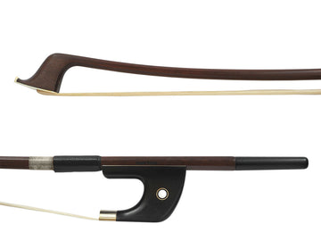 Joseph Richter Better Quality Silver Mounted Brazilwood Octagonal German Style Double Bass Bow, beginner, student, Dorfler, hand-picked and inspected by TEO musical Instruments, London Ontario