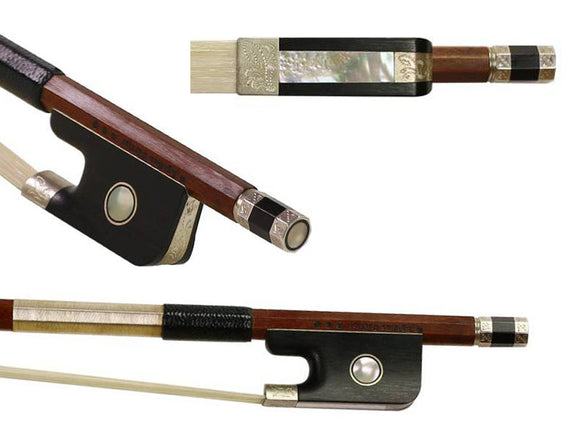 Egidius Dorfler*** Engraved Silver Selected Pernambuco Round #23E Viola Bow