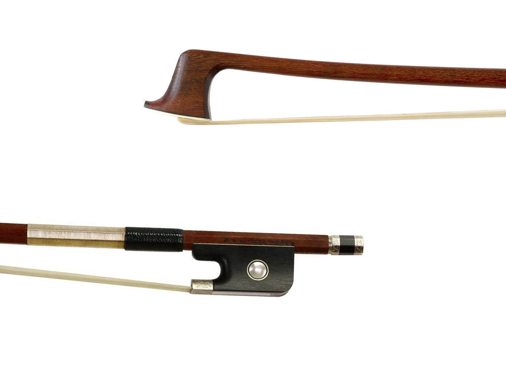 *Egidius Dorfler*** Engraved Silver Selected Pernambuco Round #23E Viola Bow , Germany, advanced, middle level, medium, Better student, hand-picked and inspected by TEO musical Instruments, London Ontario Canada