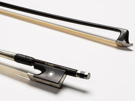 K. Holtz Black Fiberglass Round Violin Bow, beginner, student, Eastman, hand-picked and inspected by TEO musical Instruments, London Ontario