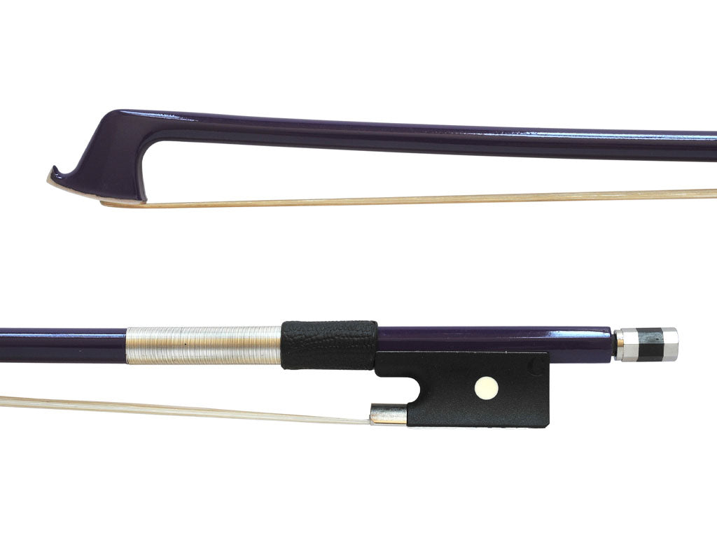 Glasser Purple Coloured Fiberglass SHC-series Violin Bow, U.S.A., intermediate, middle level, medium, Better student, hand-picked and inspected by TEO musical Instruments, London Ontario Canada