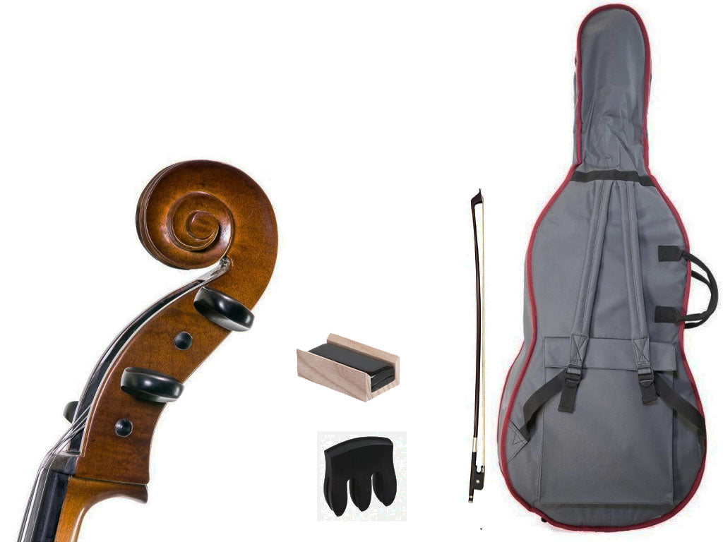 Student II 1108 Cello Outfit, beginner level, entry, introductory, Stentor, England, China, professionally adjusted at Teo Musical Instruments workshop
