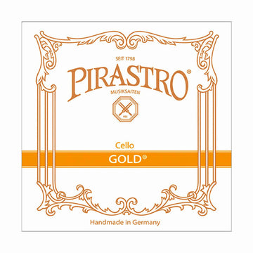Gold label Cello Strings, Gut core, Pirastro, Germany, full size, 4/4, hand-picked and inspected by Violins and such, with TEO musical Instruments, London Ontario Canada