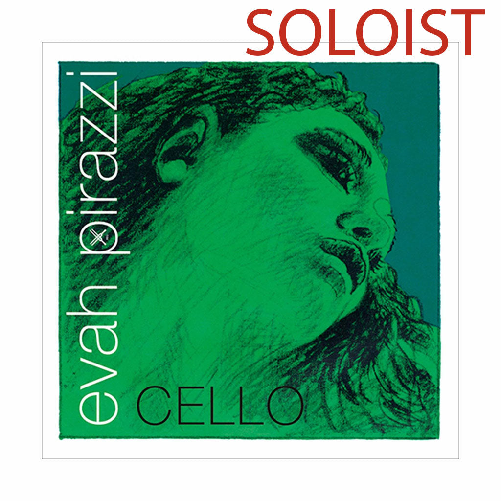 Evah Pirazzi Solo Cello Strings, full size, 4/4, 3/4, 1/2, 1/4, 1/8, hand-picked and inspected by Violins and such, with TEO musical Instruments, London Ontario Canada