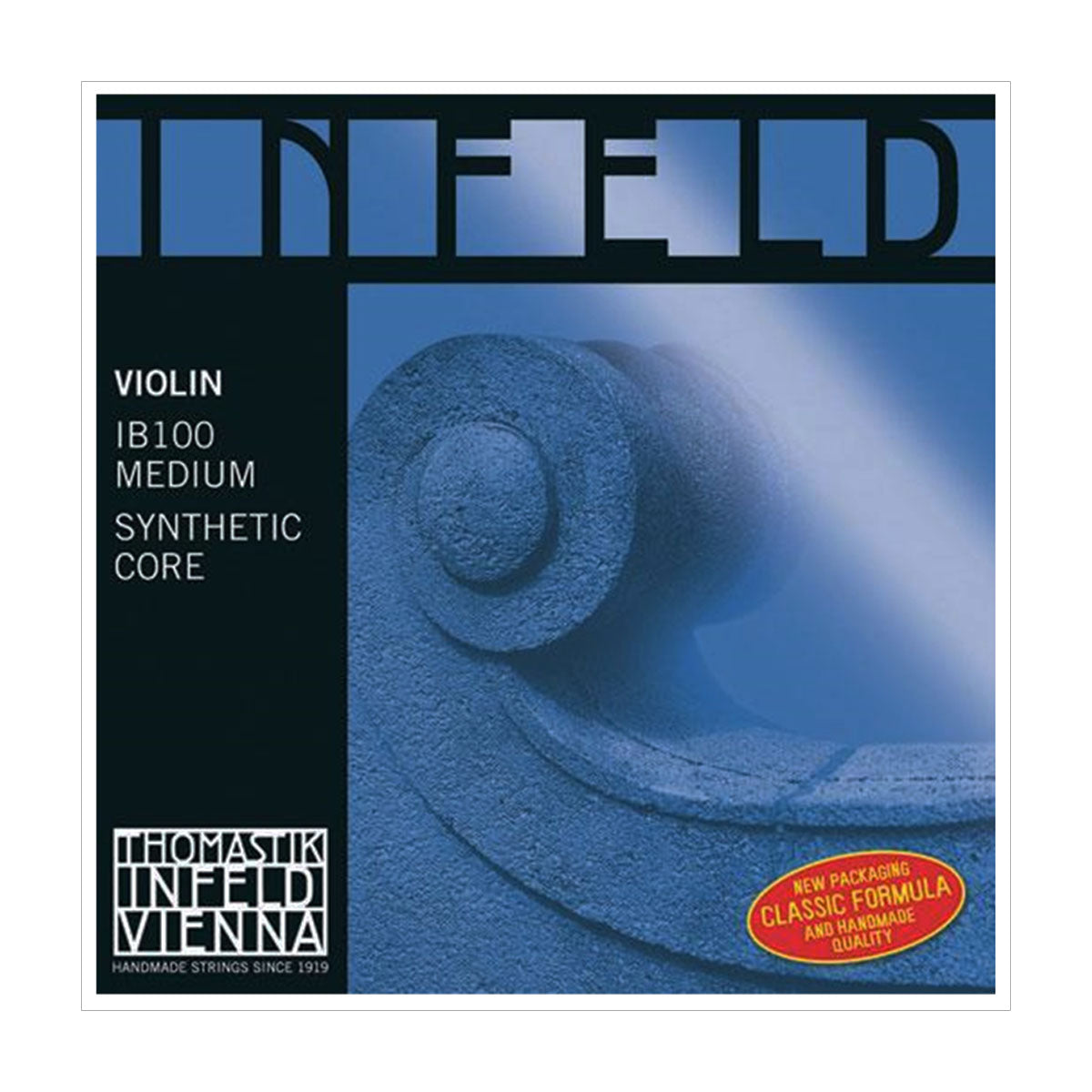 Infeld Blue Violin Strings, synthetic, composite, core Thomastik Infeld, Austria, full size, 4/4, 3/4, 1/2, 1/4, 1/8, 1/16, hand-picked and inspected by Violins and such, with TEO musical Instruments, London Ontario Canada