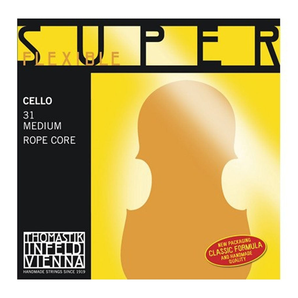 Superflexible Cello Strings, Thomastik Infeld, Austria, full size, 4/4, 3/4, 1/2, 1/4, 1/8, 1/16, hand-picked and inspected by Violins and such, with TEO musical Instruments, London Ontario Canada