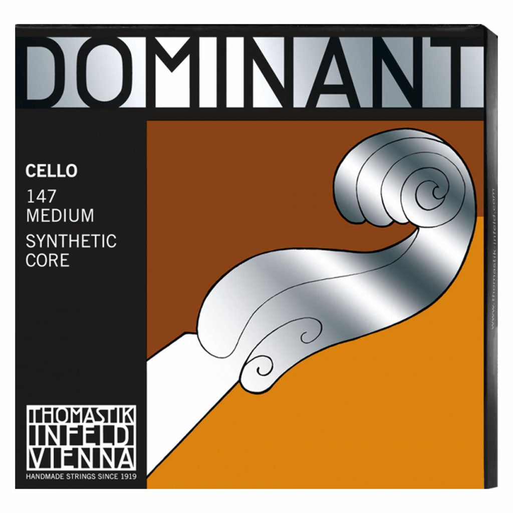 Dominant Cello Strings, Thomastik Infeld, Austria, full size, 4/4, 3/4, 1/2, 1/4, 1/8, 1/16, hand-picked and inspected by Violins and such, with TEO musical Instruments, London Ontario Canada