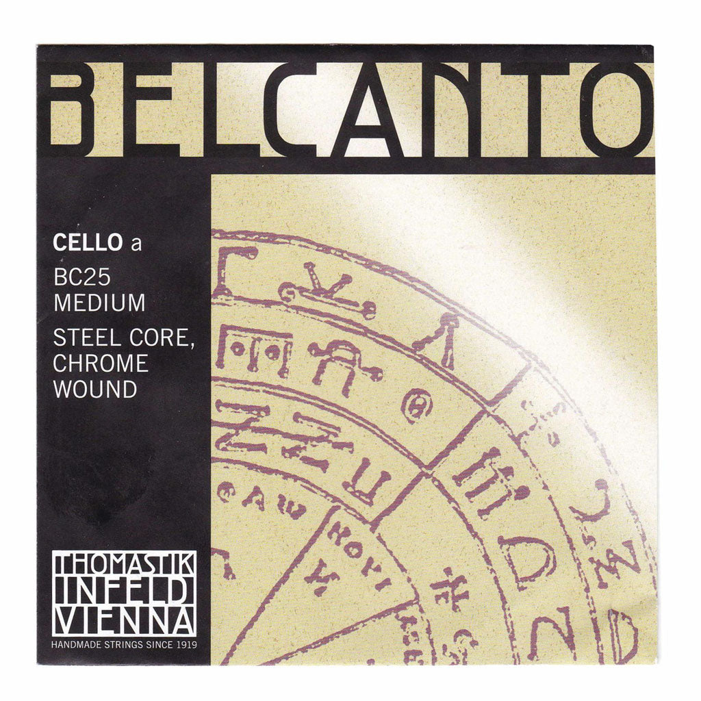 Belcanto Cello Strings, Thomastik Infeld, Austria, full size, 4/4, 3/4, 1/2, 1/4, 1/8, 1/16, hand-picked and inspected by Violins and such, with TEO musical Instruments, London Ontario Canada