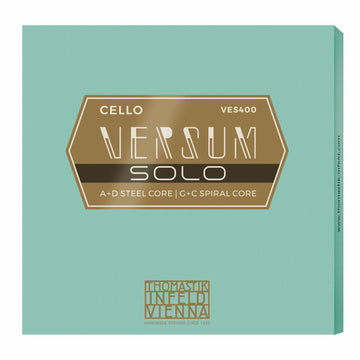 Versum Solo Cello Strings, Thomastik Infeld, Austria, full size, 4/4, 3/4, 1/2, 1/4, 1/8, 1/16, hand-picked and inspected by Violins and such, with TEO musical Instruments, London Ontario Canada