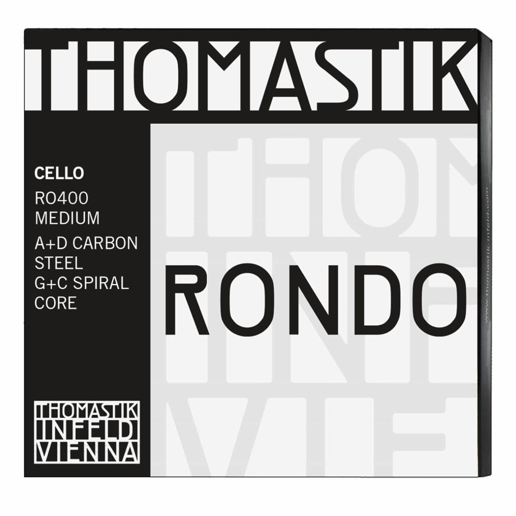 Rondo Cello Strings, Thomastik Infeld, Austria, full size, 4/4, 3/4, 1/2, 1/4, 1/8, 1/16, hand-picked and inspected by Violins and such, with TEO musical Instruments, London Ontario Canada