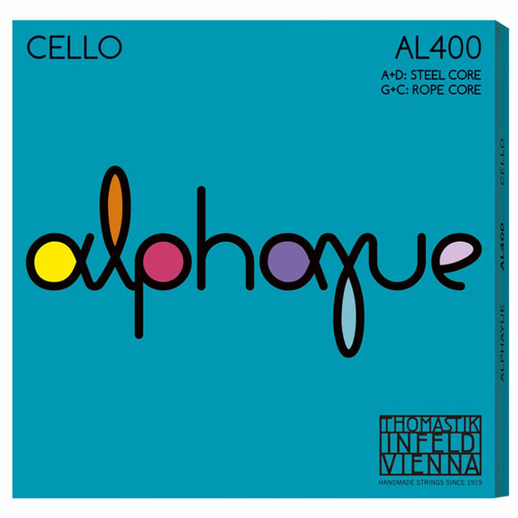 Alphayue Cello Strings, Thomastik Infeld, Austria, full size, 4/4, 3/4, 1/2, 1/4, 1/8, 1/16, hand-picked and inspected by Violins and such, with TEO musical Instruments, London Ontario Canada