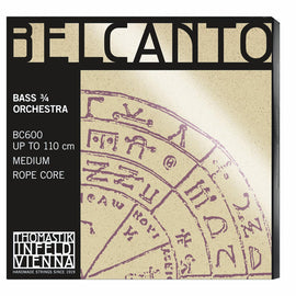 Belcanto Double Bass Strings, Thomastik Infeld, Austria, full size, 4/4, 3/4, 1/2, 1/4, 1/8, 1/16, hand-picked and inspected by Violins and such, with TEO musical Instruments, London Ontario Canada