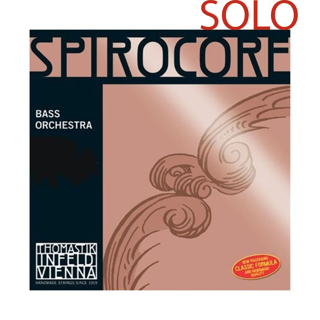 Spirocore Solo Double Bass Strings, Thomastik Infeld, Austria, full size, 4/4, 3/4, 1/2, 1/4, 1/8, 1/16, hand-picked and inspected by Violins and such, with TEO musical Instruments, London Ontario Canada