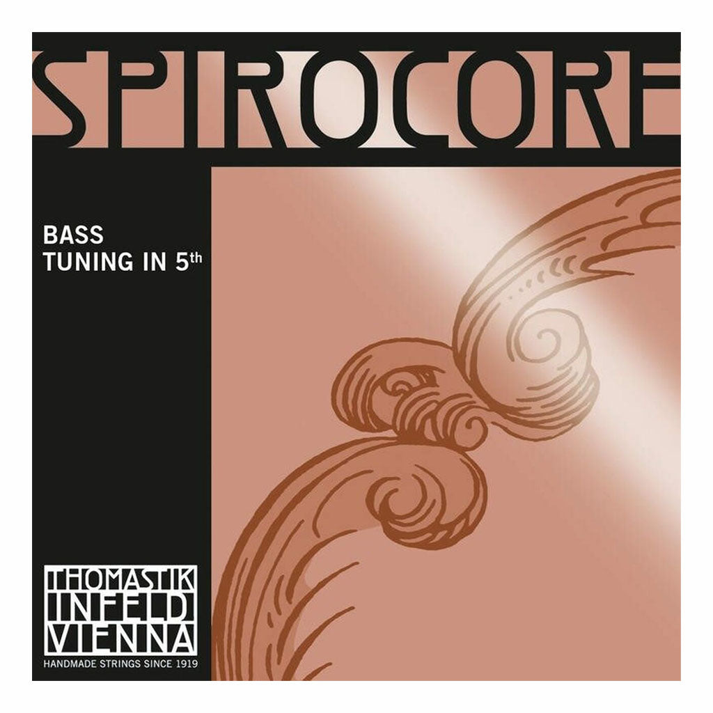 Spirocore Tuning in 5th Double Bass Strings, Thomastik Infeld, Austria, full size, 4/4, 3/4, 1/2, 1/4, 1/8, 1/16, hand-picked and inspected by Violins and such, with TEO musical Instruments, London Ontario Canada