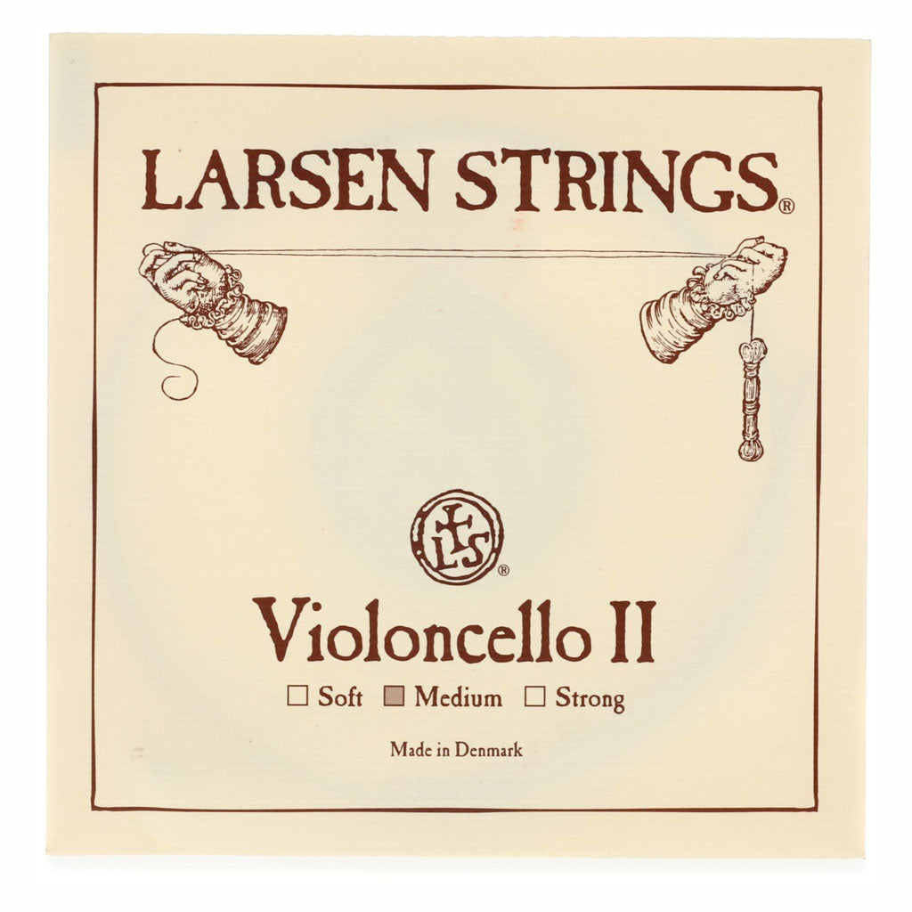 Original Cello Strings, Larsen, Denmark, full size, 4/4, 3/4, 1/2, 1/4, 1/8, 1/16, hand-picked and inspected by Violins and such, with TEO musical Instruments, London Ontario Canada