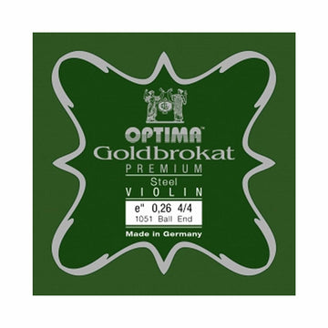 Goldbrokat Premium Steel- Ex"Lanzner" Violin E-String, Optima, Germany, hand-picked and inspected by Violins and such, with TEO musical Instruments, London Ontario Canada