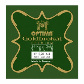 Goldbrokat Premium 24K Gold- Ex"Lanzner" Violin E-String, Optima, Germany, hand-picked and inspected by Violins and such, with TEO musical Instruments, London Ontario Canada