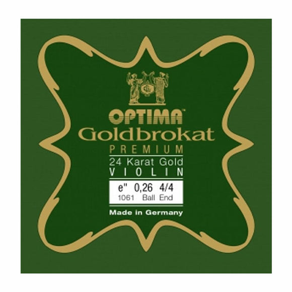 Goldbrokat Premium 24K Gold- Ex"Lanzner" Violin E-String, Optima, Germany, hand-picked and inspected by Violins and such, with TEO musical Instruments, London Ontario Canada