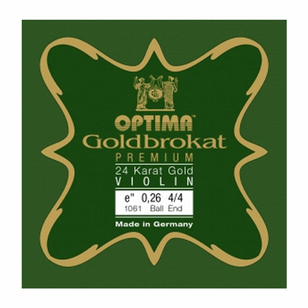 Goldbrokat Premium 24K Gold- Ex"Lanzner" Violin E-String, Optima, Germany, hand-picked and inspected by Violins and such, with TEO musical Instruments, London Ontario Canada