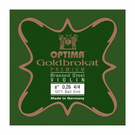 Goldbrokat Premium brassed- Ex"Lanzner" Violin E-String, Optima, Germany, hand-picked and inspected by Violins and such, with TEO musical Instruments, London Ontario Canada