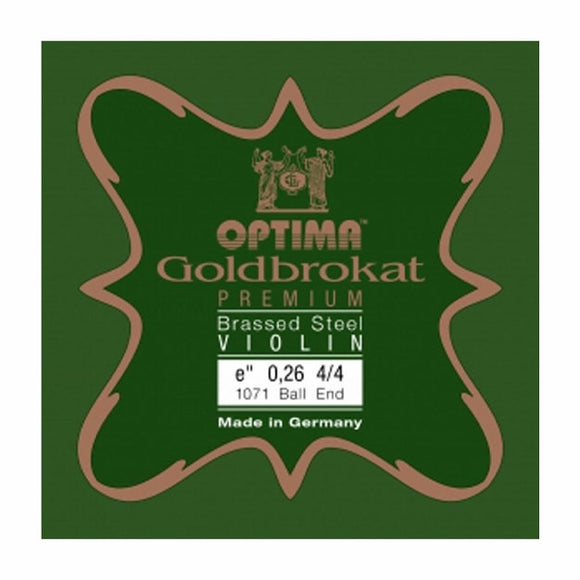 Goldbrokat Premium brassed- Ex"Lanzner" Violin E-String, Optima, Germany, hand-picked and inspected by Violins and such, with TEO musical Instruments, London Ontario Canada