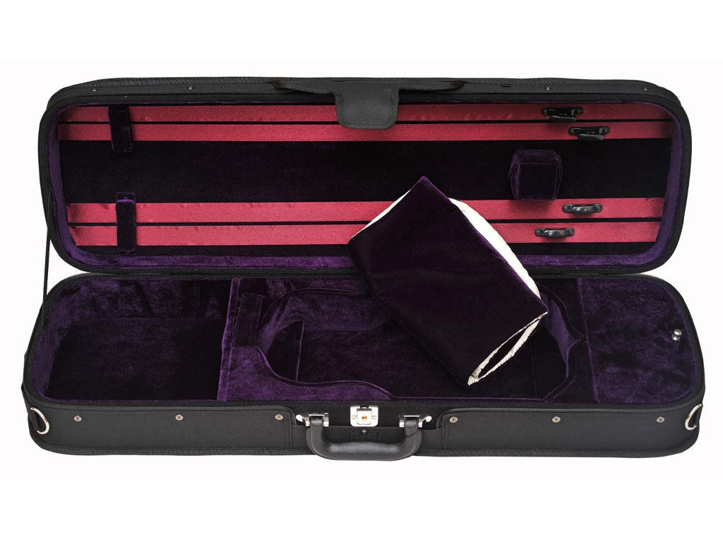 Hill-Style Oblong Violin Case, affordable, purple, wine, red, burgundy, black, navy blue, Eastman, full size, 4/4, 3/4, 1/2, 1/4, 1/8, hand-picked and inspected by Violins and such, with TEO musical Instruments, London Ontario Canada