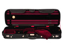 Two toned interior Hill-Style Oblong Violin Case, affordable, purple, wine, red, burgundy, black, navy blue, Eastman, full size, 4/4, hand-picked and inspected by Violins and such, with TEO musical Instruments, London Ontario Canada