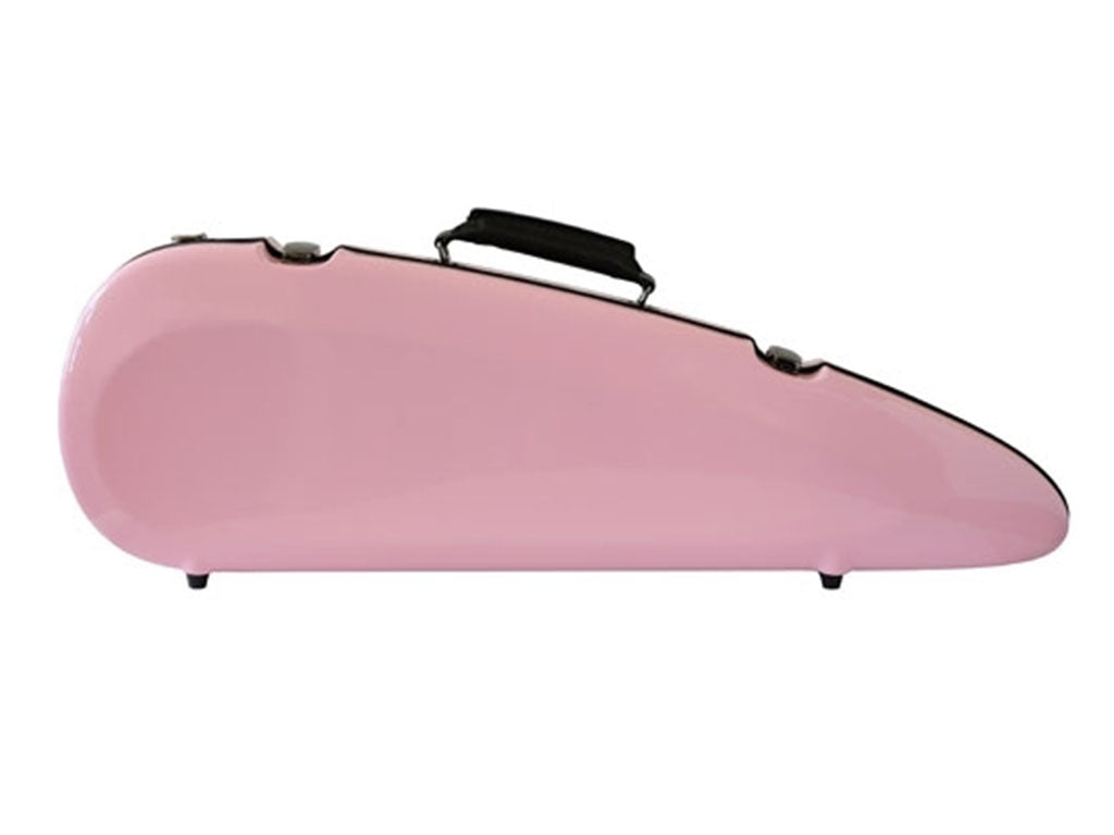 SLIM Fiberglass Shaped Violin Case, white, pink, light, hot, fuchsia, fiberglass, Eastman, full size, 4/4, hand-picked and inspected by Violins and such, with TEO musical Instruments, London Ontario Canada