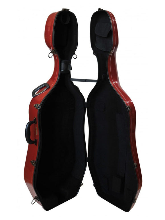 Fiberlite textured Cello Case, 4/4, 3/4, 1/2, Fiberglass, fibreglass Eastman, China, hand-picked and inspected by Violins and such, with TEO musical Instruments, London Ontario Canada