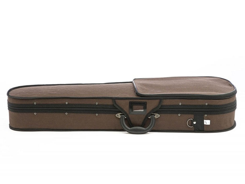 Brown 1357 Lightweight Dart Shaped Violin Case, Styrofoam, Stentor, full size, 4/4, 3/4, 1/2, 1/4, 1/8, hand-picked and inspected by Violins and such, with TEO musical Instruments, London Ontario Canada
