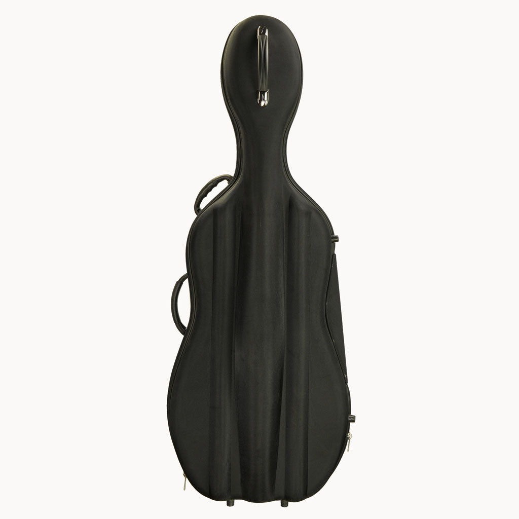 Semi-rigid Cello Case, 4/4, 3/4, 1/2, hard shell, soft shell, light, Primo, China, hand-picked and inspected by Violins and such, with TEO musical Instruments, London Ontario Canada