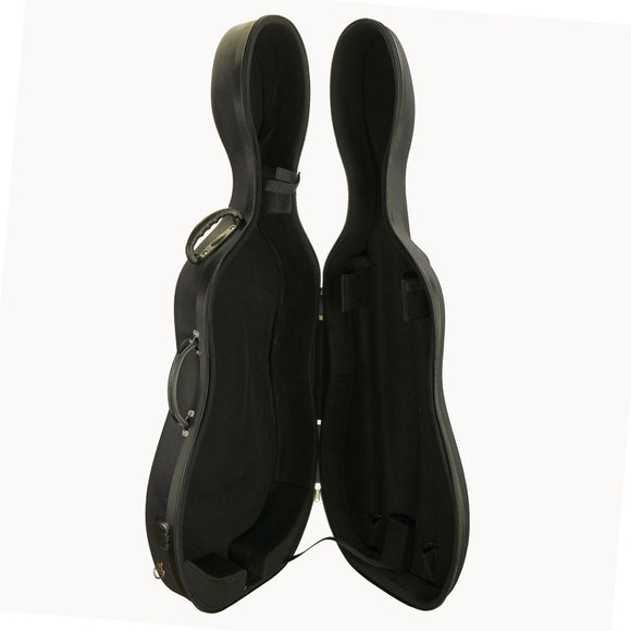 Semi-rigid Cello Case, 4/4, 3/4, 1/2, hard shell, soft shell, light, Primo, China, hand-picked and inspected by Violins and such, with TEO musical Instruments, London Ontario Canada