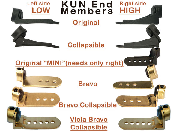 KUN Replacement Shoulder Rest END MEMBERS, Canada, Kun, hand-picked and inspected by Violins and such, with TEO musical Instruments, London Ontario Canada