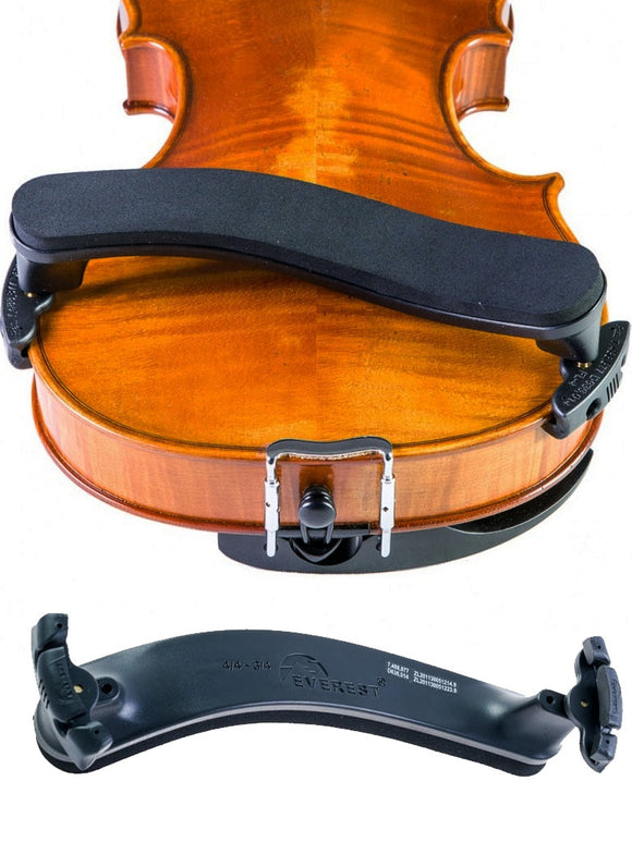 Everest EZ and Spring Collection ES Violin Shoulder Rests, Black, Red, Hot Pink, Light Pink, Purple, Blue, Neon Green, Orange, Everest, USA, 4/4, 3/4, 1/2, 1/4, 1/8, 1/16, full size, hand-picked and inspected by Violins and such, with TEO musical Instruments, London Ontario Canada