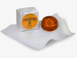 Gold label Rosin, Golden, yellow, amber, medium, hard, Pirastro, Germany, hand-picked and inspected by Violins and such, with TEO musical Instruments, London Ontario Canada