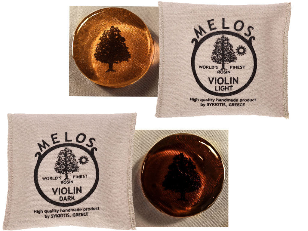 Melos Violin rosin, dark, light, baroque, Greece, hand-picked and inspected by Violins and such, with TEO musical Instruments, London Ontario Canada