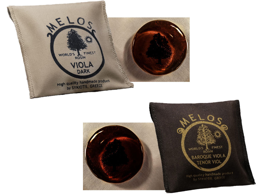 Melos Viola rosin, dark, light, baroque, Greece, hand-picked and inspected by Violins and such, with TEO musical Instruments, London Ontario Canada