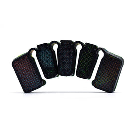 Viowiess Catrpilr 3D Printed Violin Mutes, blue, black, red, green, purple, hand-picked and inspected by Violins and such, with TEO musical Instruments, London Ontario Canada